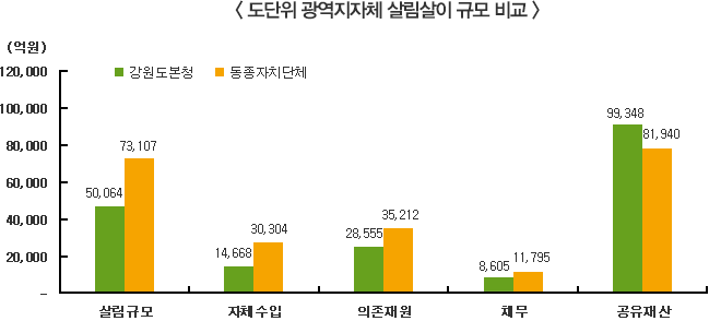 특광역시, 도, 시(4), 군(4), 자치구(4) 등 14개 유형